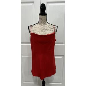 CARLISLE NWT Red 100% Silk Spaghetti Strap Elegant Top Blouse Size 12